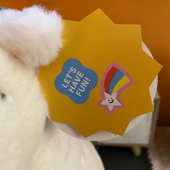 New with tag! White Unicorn Rainbow Mane Soft Plush Stuffed Animal - Picture 10 of 11